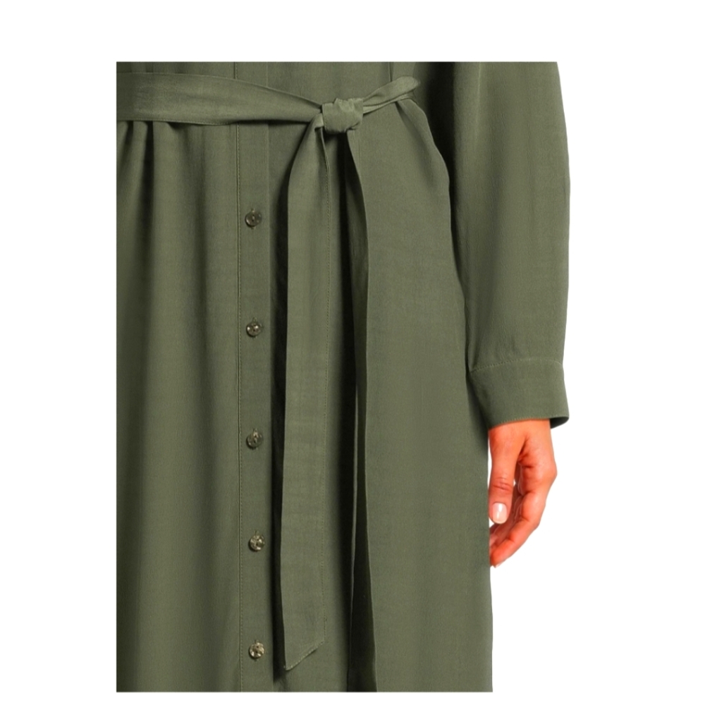 Time and Tru size Lg button front shirt dress, Sea Turtle green - Picture 5 of 5